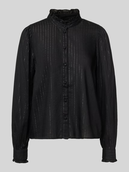 VERO MODA Regular Fit Langarmbluse aus Viskose-Mix Modell 'BUMPY' Black 2
