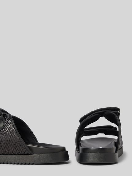 Steve Madden Slippers met logo-applicatie, model 'MYKA' Zwart - 2