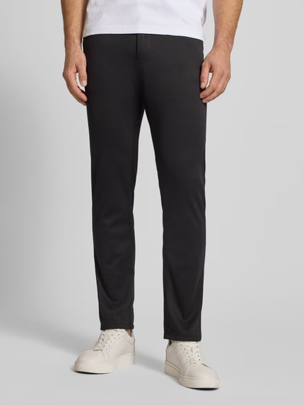 Christian Berg Men Regular fit stoffen broek met Franse Steekzakken Zwart - 4