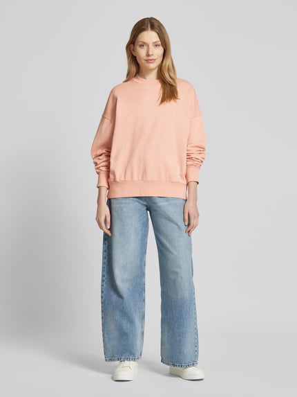 ARMEDANGELS Bluza o kroju oversized z nadrukiem z logo model ‘ALIZAA’ Łososiowy 1