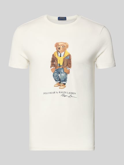 T-Shirt mit Label-Print Shop The Look MANNEQUINE