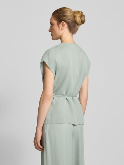 Jake*s Collection Gilet met tailleriem Lindegroen - 5