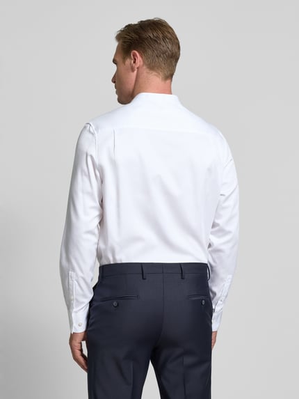 Jake*s Relaxed Fit Business Hemd mit Stehkragen Weiss 5