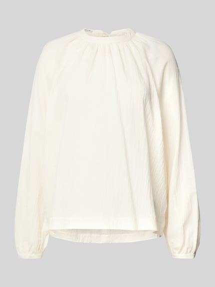 Scotch & Soda Regular Fit Bluse mit Schlüsselloch-Ausschnitt Ecru 2