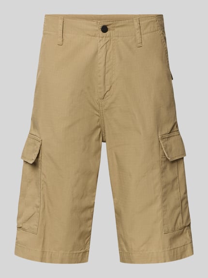 Produktfoto, Shorts mit Cargotaschen von Carhartt Work In Progress in Beige, Regular Fit, seitliche Cargotaschen, Gesäßtaschen, strukturierte Oberfläche