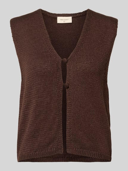 Mouwloos vest met knoopsluiting model 'Grscaliva' Shop The Look MANNEQUINE