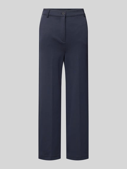 Produktfoto, Regular Fit Anzughose aus Baumwoll-Mix Modell 'ABANO' von Weekend Max Mara, efekt: jednolity kolor, krój regular fit, zapięcie na guzik i ukryty zamek błyskawiczny, wyhaftowane logo, szlufki na pasek, kanty, kieszenie z tyłu, wpuszczane kieszenie boczne, wykończenie materiału: dżersej, mieszanka bawełny