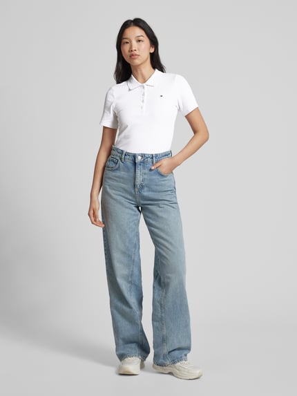 Tommy Hilfiger Slim fit poloshirt met logostitching, model '1985' Wit - 1