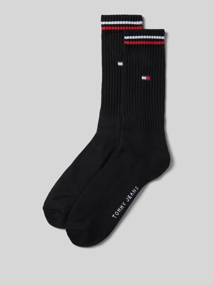 Tommy Hilfiger Socken mit Kontraststreifen im 2er-Pack Black 1