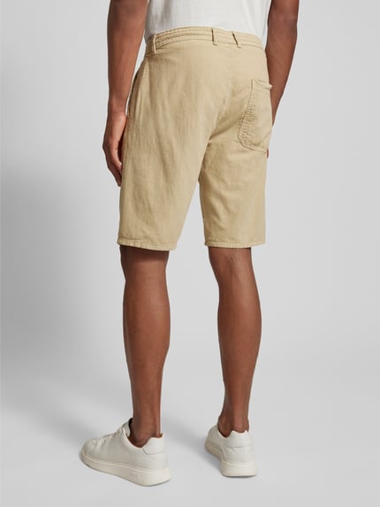 Cars Jeans Regular fit korte broek met strikceintuur, model 'HORAN' Zand - 5