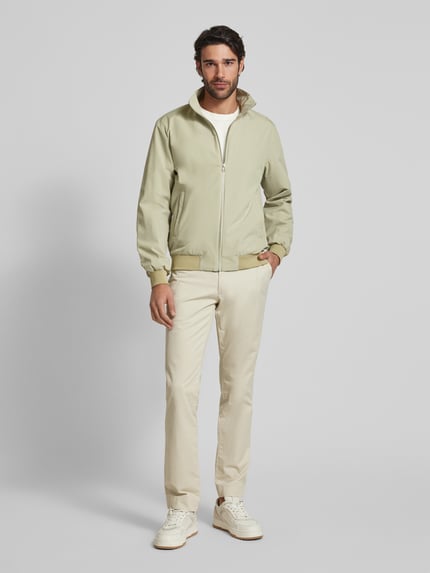 Casual Friday Jack met steekzakken opzij, model 'Joshu' Lindegroen - 1