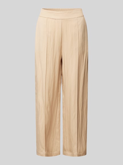 zero Flared Stoffhose mit fixierten Bügelfalten Sand 2