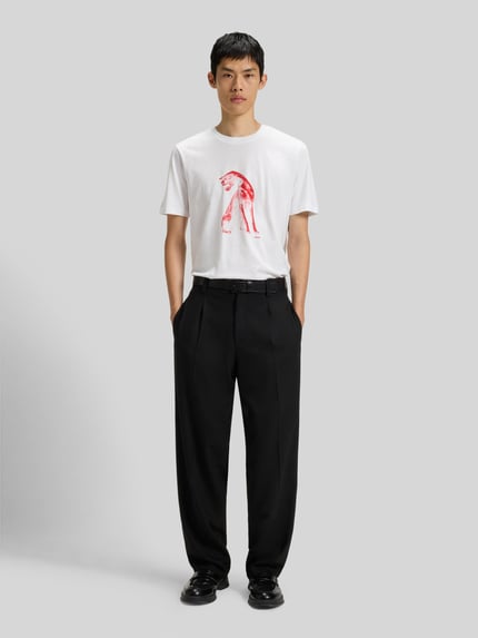 HUGO T-shirt o kroju regular fit z czystej bawełny Biały 1