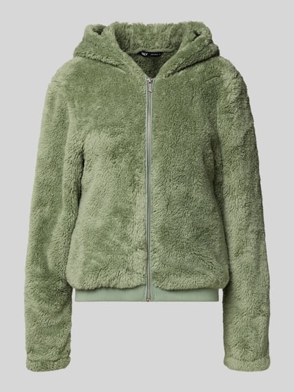 ONLY Regular Fit Teddyfelljacke mit Kapuze Modell 'NEW ANNA' Schilf 2