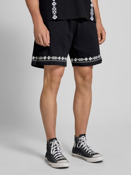 REVIEW X MATW Review X MATW - korte broek met stitching en elastische band Zwart - 4