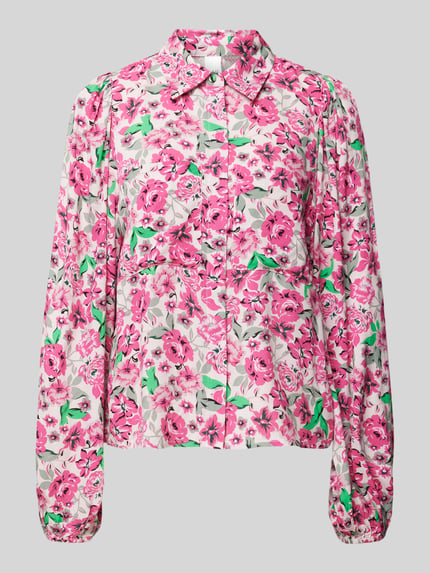 YAS Regular Fit Bluse mit aufgesetzten Brusttaschen Modell 'ALIRA' Pink 2