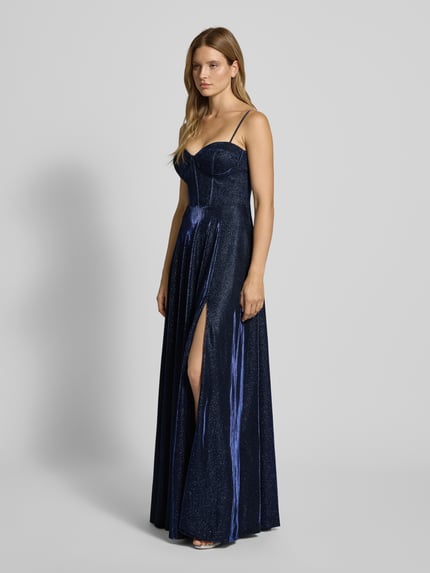 LUXUAR FASHION Sukienka wieczorowa z dekoltem w kształcie serca Ciemnoniebieski 1