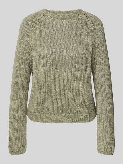 Produktfoto, Oversized Strickpullover aus Baumwoll-Mix von Marc O'Polo, efekt: jednolity kolor, krój oversized, okrągły dekolt, raglanowe rękawy, wykończenie: prążkowane, wykończenie materiału: dzianina, materiał: mieszanka bawełny