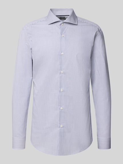BOSS Slim Fit Businesshemd aus reiner Baumwolle Marine 2
