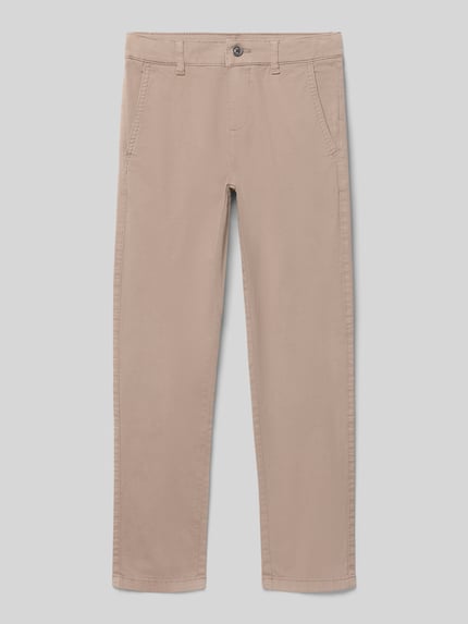 Produktfoto, Regular Fit Chino aus Baumwoll-Mix Modell 'PETE' von s.Oliver RED LABEL, beżowy kolor, prosta nogawka, jednolita faktura