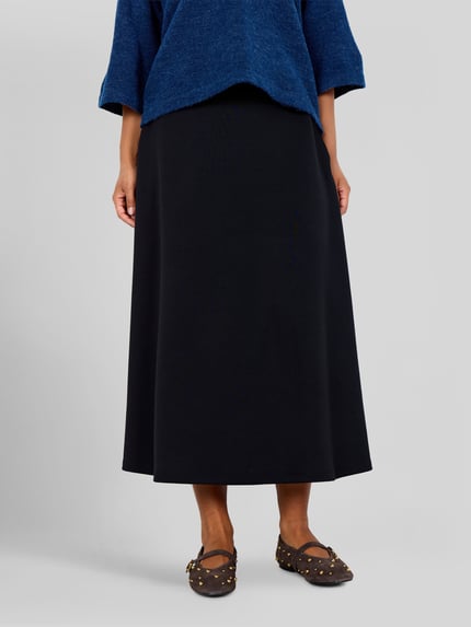 Soyaconcept Uitlopende midi-rok van modalmix model 'BANU' Zwart - 3