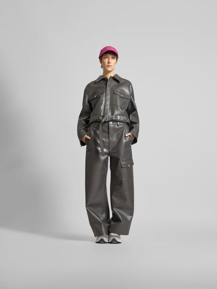 Nanushka Stoffen broek met klepzak Donkergroen - 1