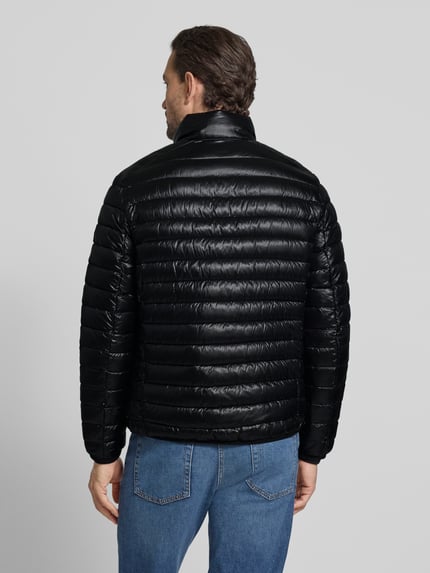 Tom Tailor Kurtka pikowana o kroju regular fit z detalami z siateczki Czarny 5