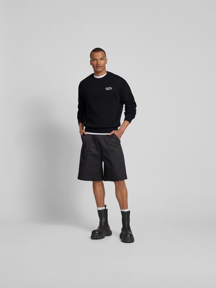 MAISON KITSUNÉ Bluza z wyhaftowanym logo Czarny 1