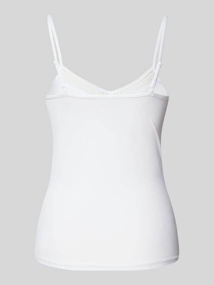 Marc O'Polo Shaped fit top met bandjes en kant Wit - 3