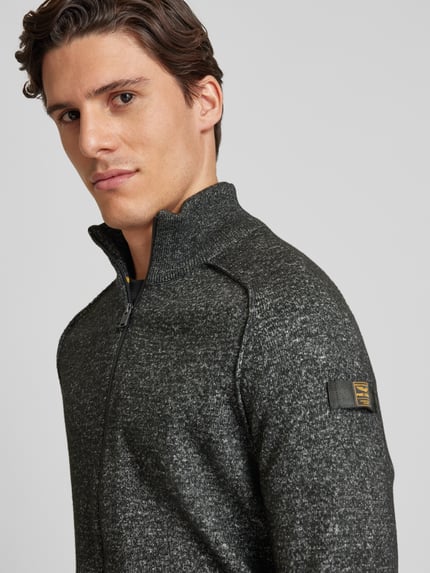 PME Legend Strickjacke mit Label-Patch Black 3