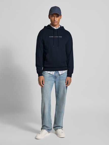 Tommy Hilfiger Regular fit hoodie van katoenmix Marineblauw - 1