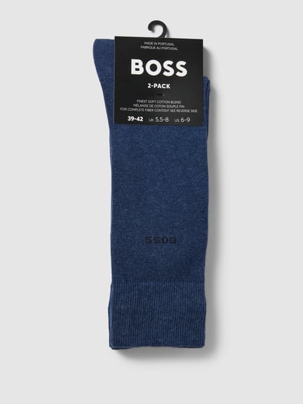 BOSS Socken mit Label-Print im 2er-Pack Blau 3