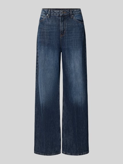 Wide Leg Jeans mit Bundfalten-Detail aus Baumwollmix Shop The Look MANNEQUINE