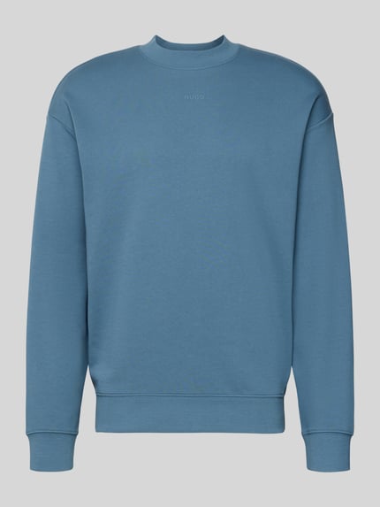 HUGO Regular Fit Sweatshirt aus reiner Baumwolle Modell 'DAPOCREW' Rauchblau 2