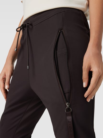 MAC Sweatpants met tunnelkoord, model 'Future' Donkerbruin - 3