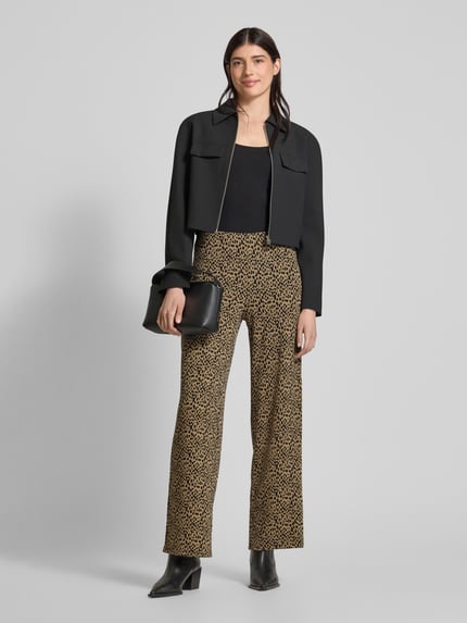 VILA Wide Leg Stoffhose mit elastischem Bund Modell 'LUMENA' Beige 1