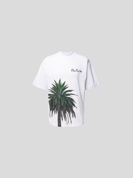 Blue Sky Inn Oversized T-Shirt mit Label-Print Weiss 2