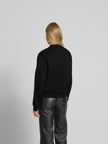 Dsquared2 Bluza o kroju oversized z nadrukiem z logo Czarny 5