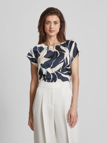 Betty Barclay Bluse mit Allover-Muster Marine 4