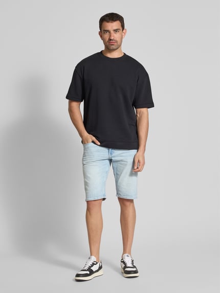 Tom Tailor Denim Slim Fit Bermudas aus Baumwoll-Mix Modell 'PIERS' Hellblau 1
