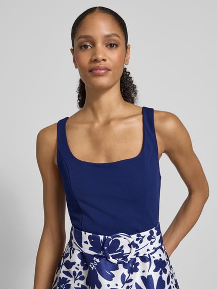 Adrianna Papell Cocktailjurk in 2-in-1-look met steekzakken Donkerblauw - 3