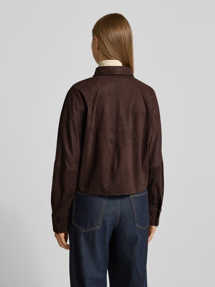 someday. Kunstlederjacke mit Knopfleiste Modell 'Nylia' Dunkelbraun 5