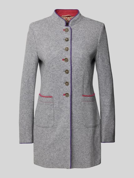 White Label Regular Fit Longblazer aus Woll-Mix Hellgrau 2
