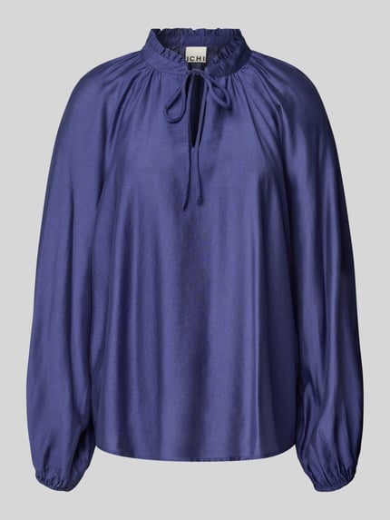 ICHI Regular Fit Bluse mit Schlüsselloch-Ausschnitt Modell 'KARLANI' Violett 2