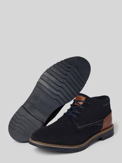 bugatti Boots van leer met ritssluiting, model 'Caj' Donkerblauw - 4
