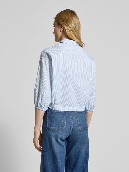 Emily Van den Bergh Regular Fit Hemdbluse mit 3/4-Arm Bleu 5