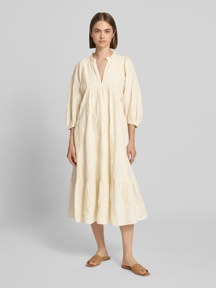 Pepe Jeans Loose Fit Blusenkleid aus reiner Baumwolle Modell 'FABIANA' Offwhite 4