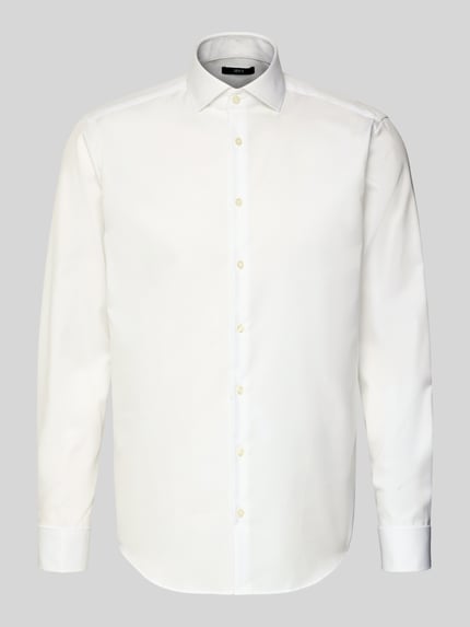 Productfoto, Regular Fit Businesshemd aus Twill van Jake*s, wit, lange mouw, haifischkraag, knoopsluiting, twill katoen, easycare