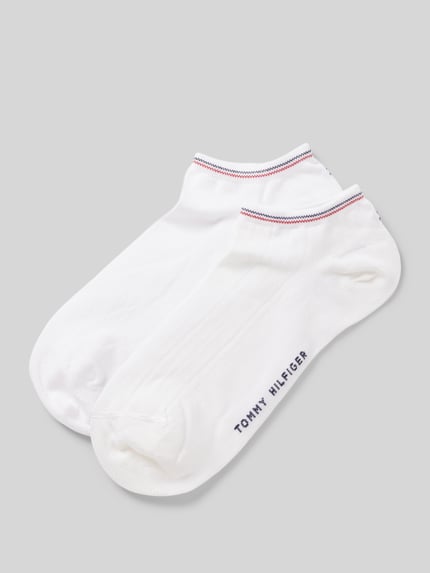 Tommy Hilfiger Sneakersokken met labelprint in een set van 2 paar Wit - 1