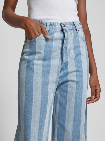 Nanushka relaxed fit jeans met streepmotief Jeansblauw - 3